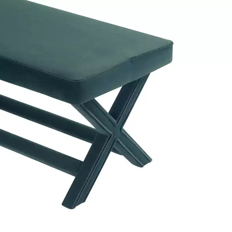 Pouf double Abigail en velours de Manhattan Comfort