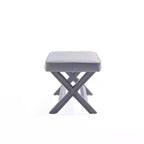 Pouf double Abigail en velours de Manhattan Comfort