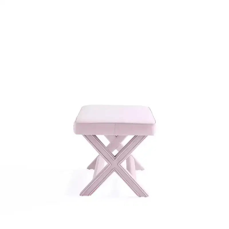 Pouf double Abigail en velours de Manhattan Comfort