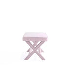 Pouf double Abigail en velours de Manhattan Comfort