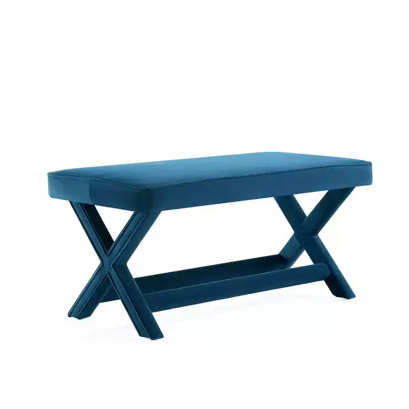 Pouf double Abigail en velours de Manhattan Comfort