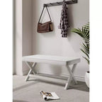 Pouf double Abigail en velours de Manhattan Comfort