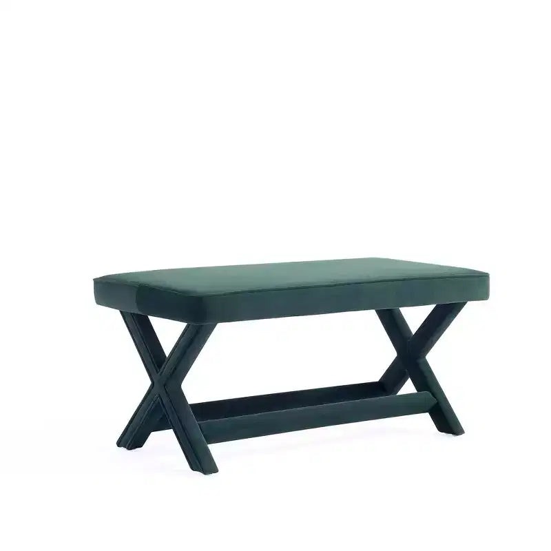 Manhattan Comfort Abigail Velvet Upholstered Double Ottoman