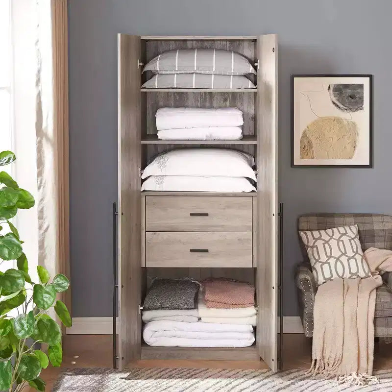 Armoire penderie Manhattan Comfort Lee 2 portes et 2 tiroirs