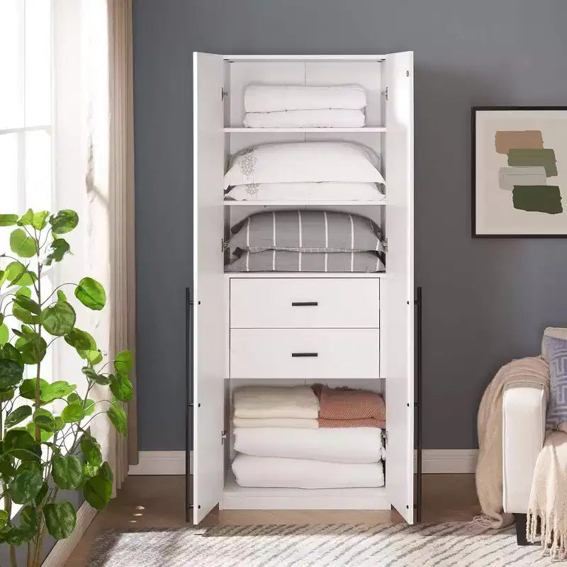 Armoire penderie Manhattan Comfort Lee 2 portes et 2 tiroirs
