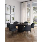 Ensemble de salle à manger rond 7 pièces 150 cm Hathaway et Flor de Manhattan Comfort