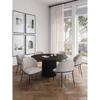 Ensemble de salle à manger rond 7 pièces 150 cm Hathaway et Flor de Manhattan Comfort