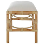 Banc rectangulaire petit Uttermost Laguna 24W en tissu blanc
