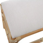 Banc rectangulaire petit Uttermost Laguna 24W en tissu blanc