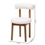 Lot de 2 chaises de salle à manger Edric Baxton Studio en tissu bouclette et bois