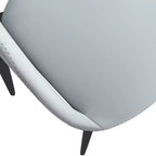 LeisureMod Amalfi Chaise de salle à manger moderne, assise en tissu rembourré avec pieds en métal, chaise d'appoint confortable pour cuisine, salle à manger ou bureau