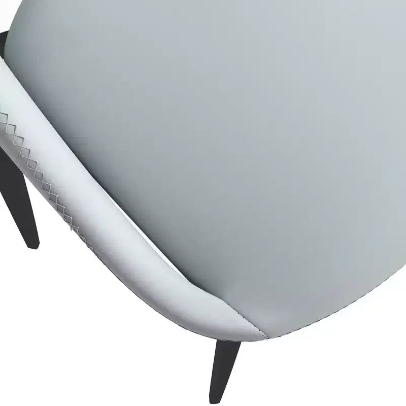 LeisureMod Amalfi Chaise de salle à manger moderne, assise en tissu rembourré avec pieds en métal, chaise d'appoint confortable pour cuisine, salle à manger ou bureau