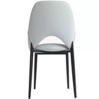 LeisureMod Amalfi Chaise de salle à manger moderne, assise en tissu rembourré avec pieds en métal, chaise d'appoint confortable pour cuisine, salle à manger ou bureau