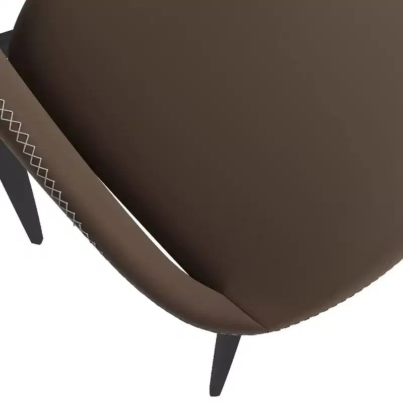 LeisureMod Amalfi Chaise de salle à manger moderne, assise en tissu rembourré avec pieds en métal, chaise d'appoint confortable pour cuisine, salle à manger ou bureau