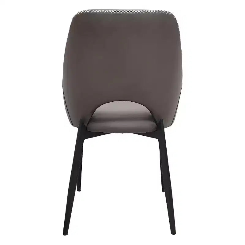 LeisureMod Amalfi Chaise de salle à manger moderne, assise en tissu rembourré avec pieds en métal, chaise d'appoint confortable pour cuisine, salle à manger ou bureau