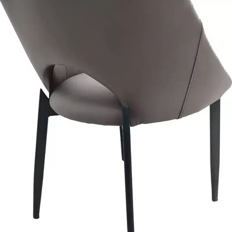 LeisureMod Amalfi Chaise de salle à manger moderne, assise en tissu rembourré avec pieds en métal, chaise d'appoint confortable pour cuisine, salle à manger ou bureau