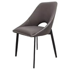 LeisureMod Amalfi Chaise de salle à manger moderne, assise en tissu rembourré avec pieds en métal, chaise d'appoint confortable pour cuisine, salle à manger ou bureau