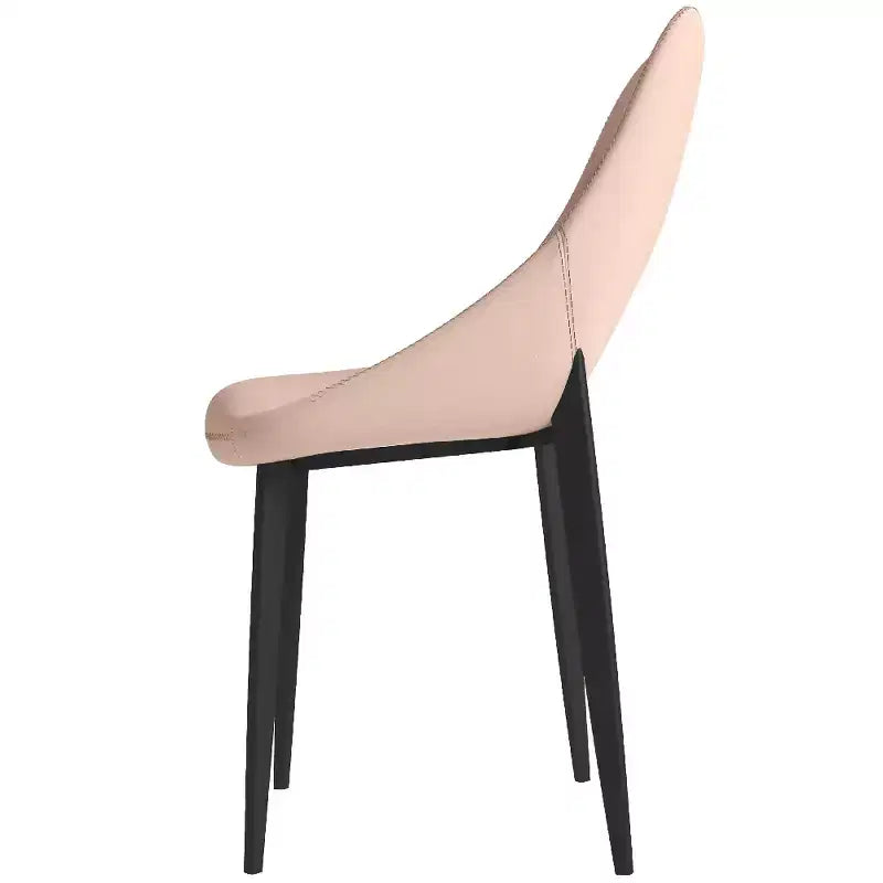 LeisureMod Amalfi Chaise de salle à manger moderne, assise en tissu rembourré avec pieds en métal, chaise d'appoint confortable pour cuisine, salle à manger ou bureau