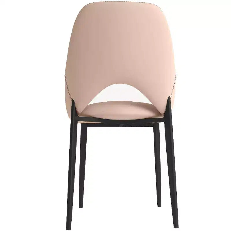 LeisureMod Amalfi Chaise de salle à manger moderne, assise en tissu rembourré avec pieds en métal, chaise d'appoint confortable pour cuisine, salle à manger ou bureau