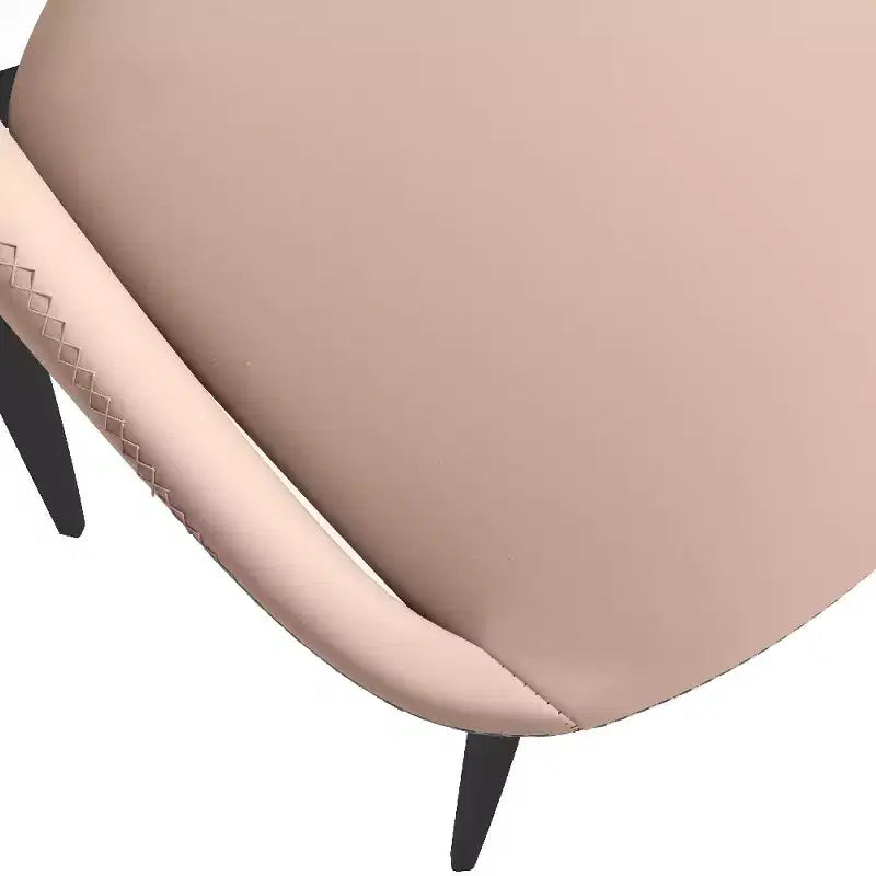 LeisureMod Amalfi Chaise de salle à manger moderne, assise en tissu rembourré avec pieds en métal, chaise d'appoint confortable pour cuisine, salle à manger ou bureau