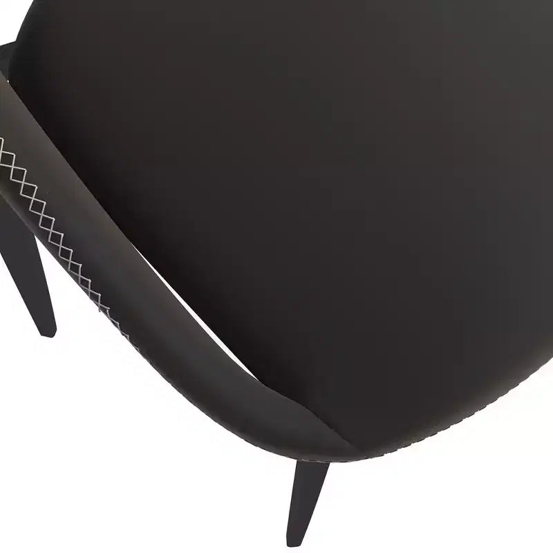 LeisureMod Amalfi Chaise de salle à manger moderne, assise en tissu rembourré avec pieds en métal, chaise d'appoint confortable pour cuisine, salle à manger ou bureau