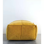 Pouf carré en velours de coton Storied Home