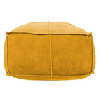 Pouf carré en velours de coton Storied Home