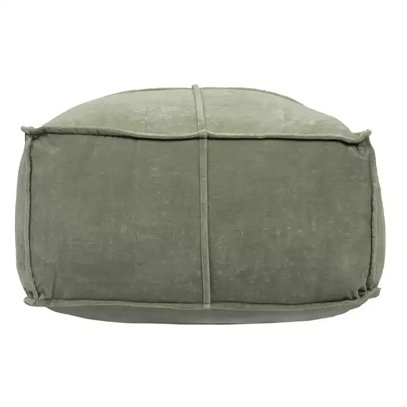 Pouf carré en velours de coton Storied Home