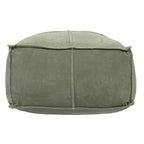 Pouf carré en velours de coton Storied Home