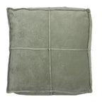 Pouf carré en velours de coton Storied Home