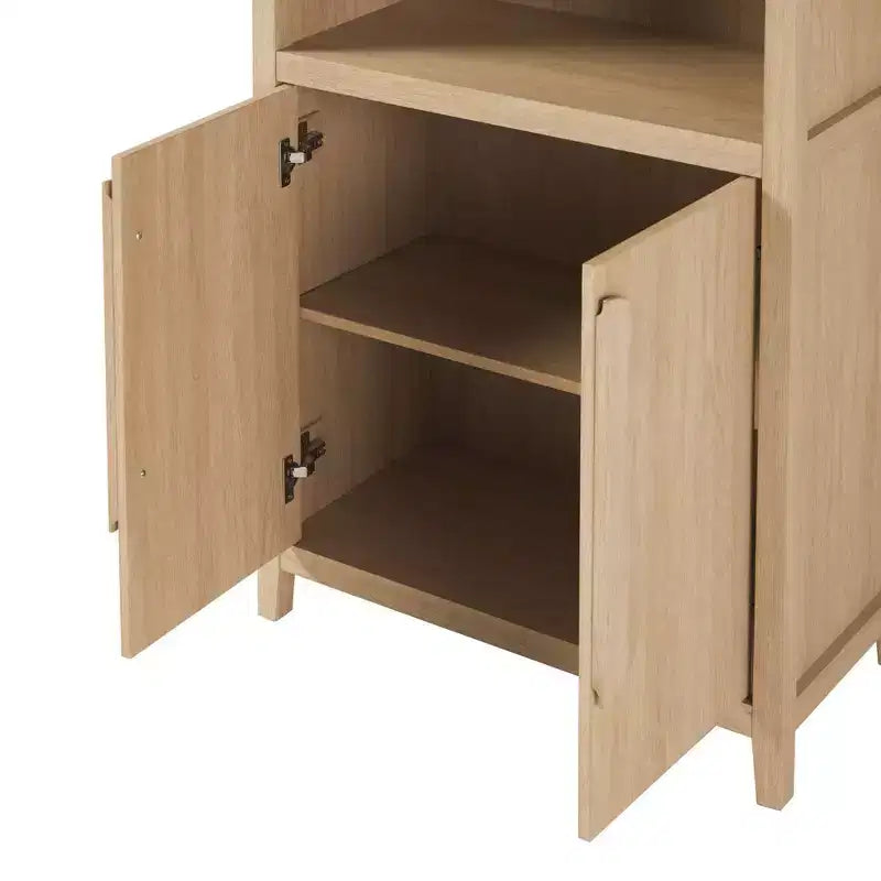 Bibliothèque-armoire Saracina Home de 193 cm avec 3 étagères et dessus arrondi