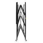 Étagère de rangement métallique pliable à 4 niveaux avec roulettes Origami R5, capacité de 450 kg pour la cuisine, le garage ou le jardin, noir, reconditionné certifié