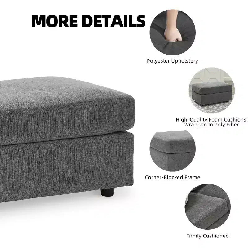 Signature Design by Ashley Ottoman contemporain Stairatt, Gravel
