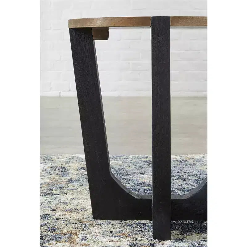 Table d'appoint Hanneforth Signature Design by Ashley, marron et noir