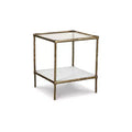 Signature Design by Ashley Casual Ryandale Accent Table Antique Brass Finish