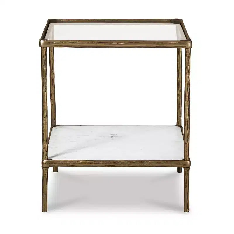 Table d'appoint Signature Design by Ashley Ryandale, finition laiton antique