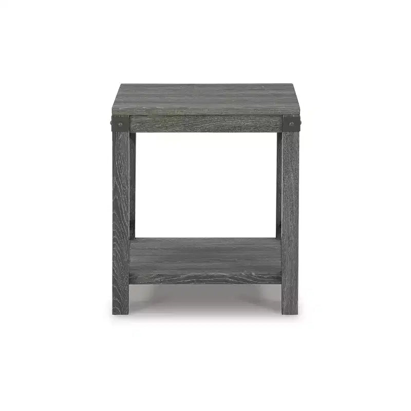 Signature Design by Ashley Table d'appoint Freedan décontractée, brun grisâtre
