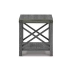 Signature Design by Ashley Table d'appoint Freedan décontractée, brun grisâtre