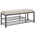 Banc étagère ouverte Milligan avec coussin - BCH5003 - Safavieh