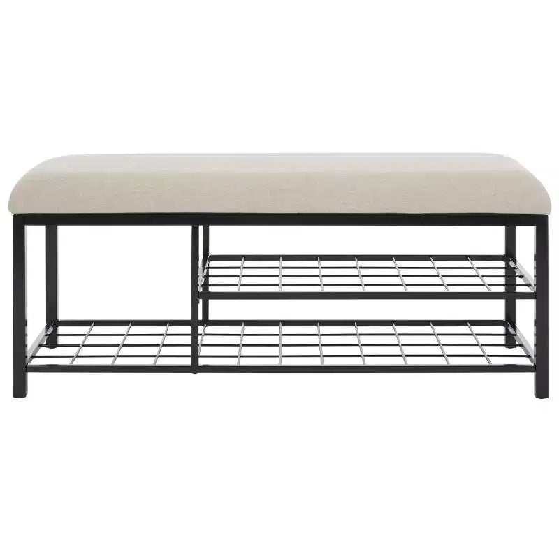 Banc étagère ouverte Milligan avec coussin - BCH5003 - Safavieh
