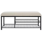 Banc étagère ouverte Milligan avec coussin - BCH5003 - Safavieh