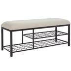Banc étagère ouverte Milligan avec coussin - BCH5003 - Safavieh