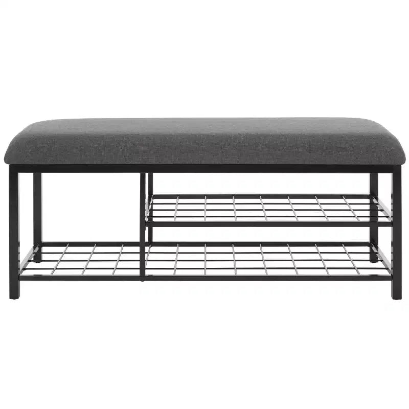 Banc étagère ouverte Milligan avec coussin - BCH5003 - Safavieh
