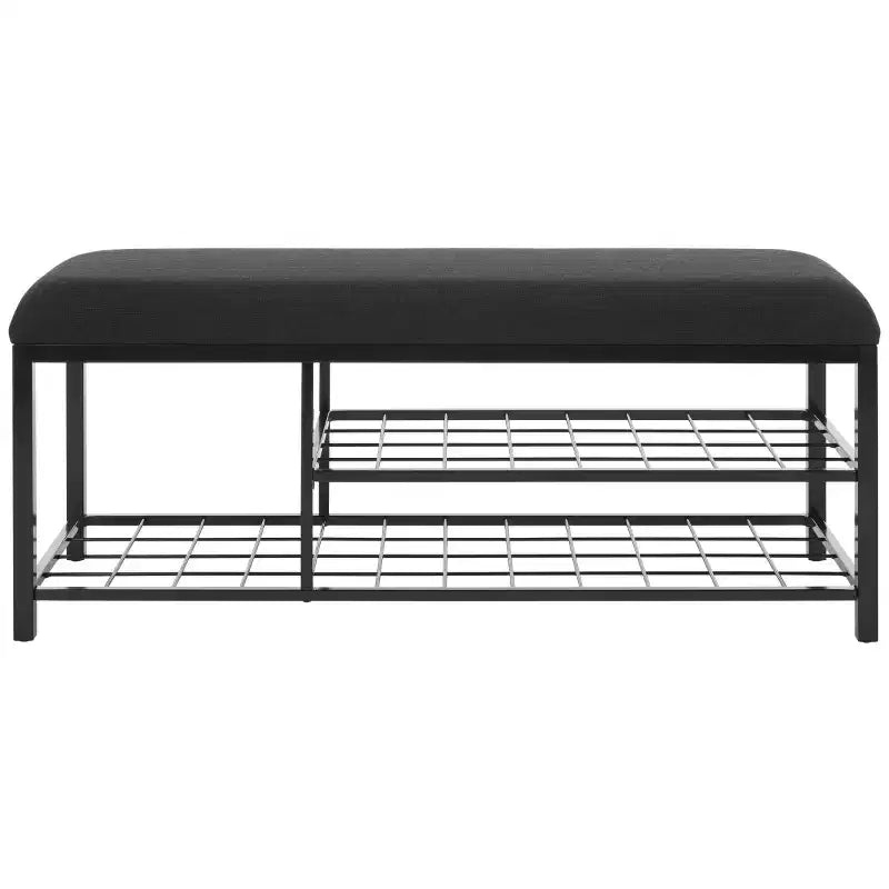 Banc étagère ouverte Milligan avec coussin - BCH5003 - Safavieh