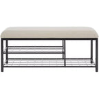 Banc étagère ouverte Milligan avec coussin - BCH5003 - Safavieh