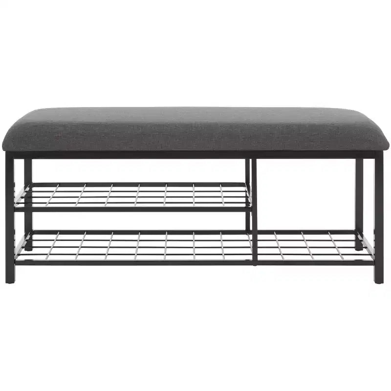 Banc étagère ouverte Milligan avec coussin - BCH5003 - Safavieh