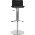 Floyd Gas Lift Swivel Bar Stool - FOX3000 - Black - Safavieh Couture