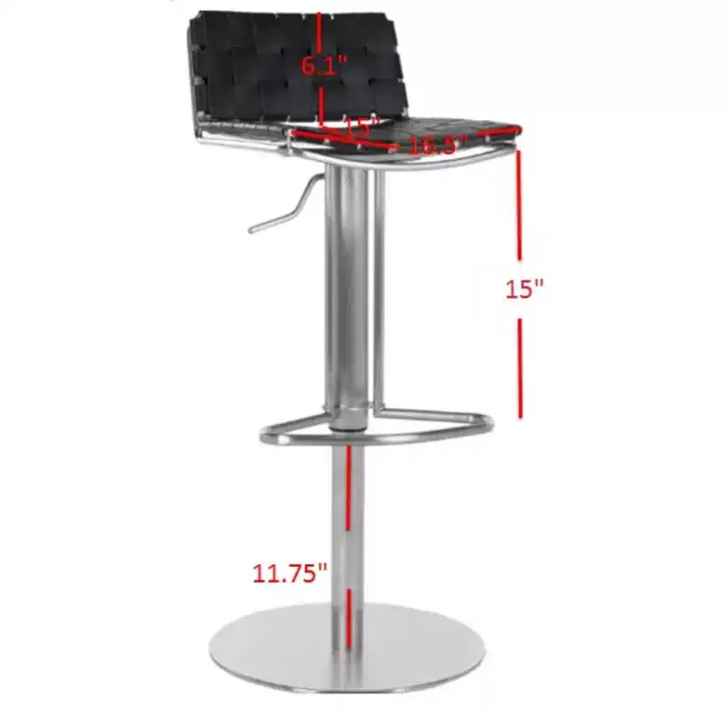 Tabouret de bar pivotant à gaz Floyd - FOX3000 - Noir - Safavieh Couture