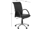 Chaise de bureau pivotante Dejana - Hauteur réglable - FOX8506 - Noir - Safavieh