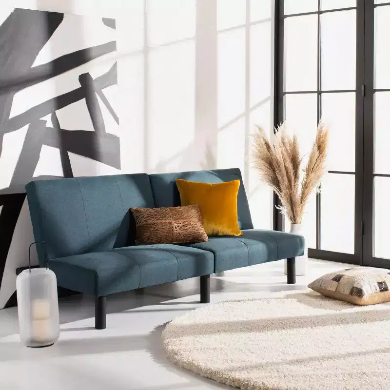 Lit futon pliant Astoria – LVS2003 – Bleu marine/Noir – Safavieh